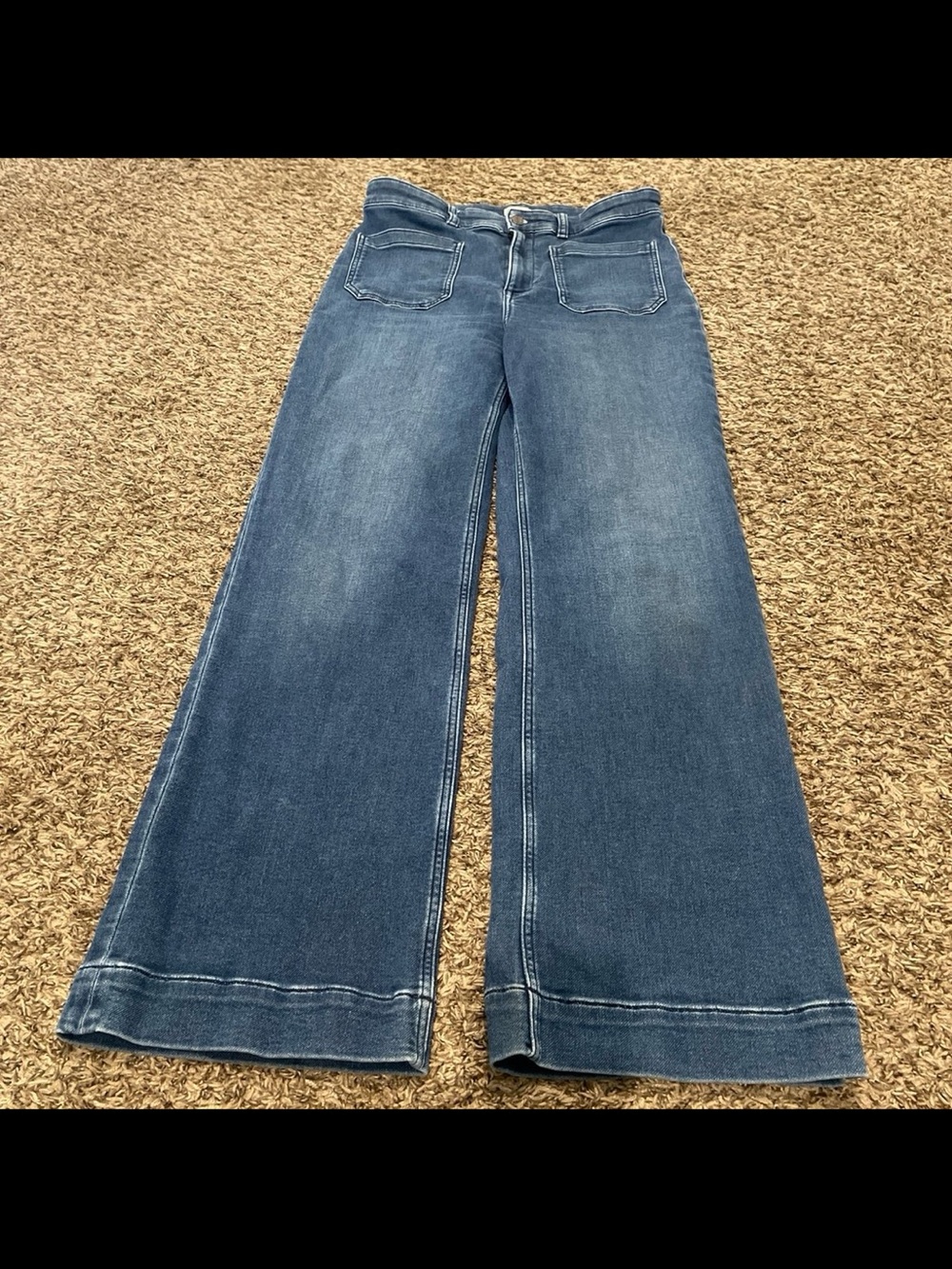 Faherty stretch tear patch pocket ankle jeans size 31